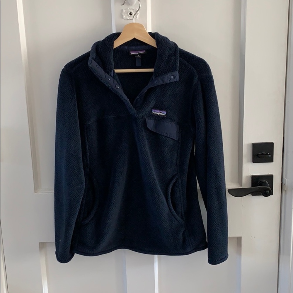 Patagonia snap pullover Navy size M